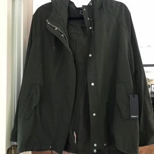 Forever 21 army green Zip up jacket